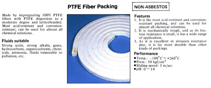ปะเก็นเชือกเทปล่อน PTFE gland packing